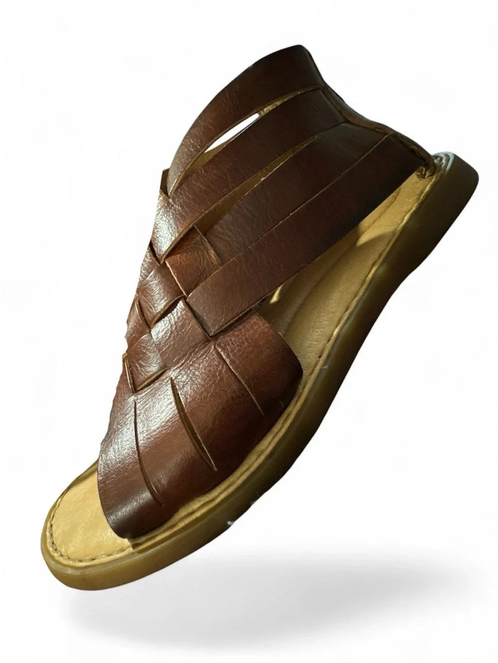 Born Brown Leather Strappy Sandals